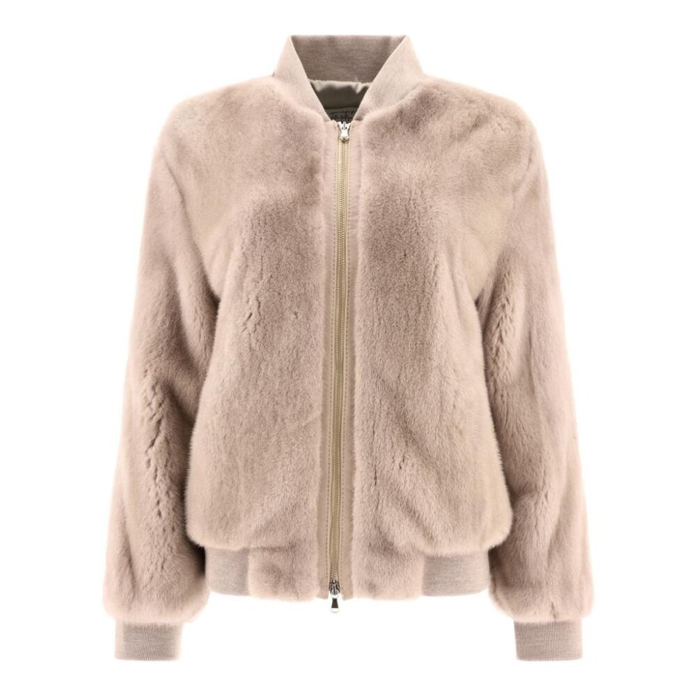 Giovi Mink Fur Bomber Jacket tag size 40 Women